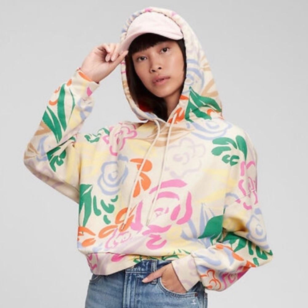Gap Crop Sweatshirt with Hood NWOT